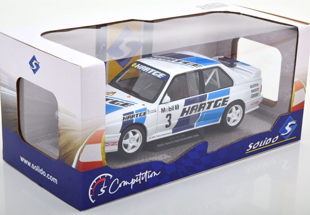 1:18 BMW E30 M3 1990 Hartge - ADAC Rally Germany - SDmodelcartuning.com