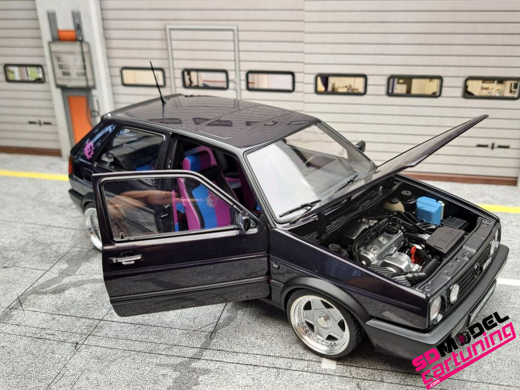 118 Volkswagen Golf Mk2 Gti Fireandice Lila Metallic Maßgeschneiderte Modena Felgen 8246