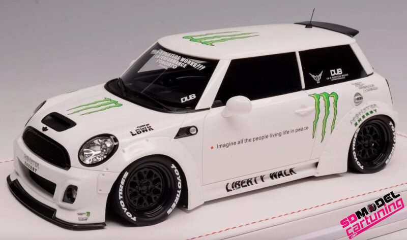 1:18 Mini Cooper LB Performance Liberty Walk - Bianco