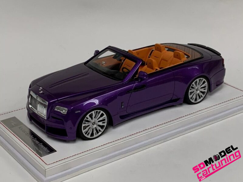 1:18 Rolls Royce Novitec Spofec Dawn Overdose - Viola - Include scatola di esposizione + piastra di base