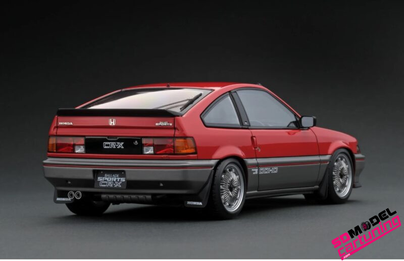 1:18 Honda Ballade Sports CR-X SI - Rood - Inclusief luxe grondplaat - Afbeelding 2