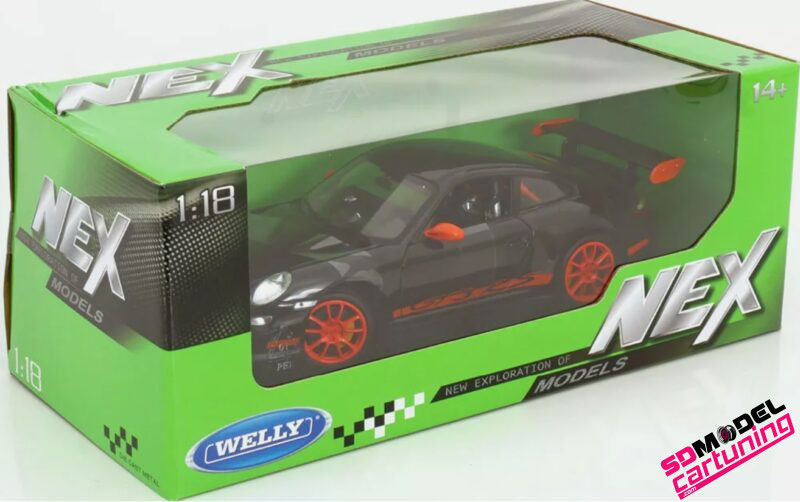 1:18 Porsche 911 997 GT3 RS - 2007  - Zwart / Oranje - Imagen 5