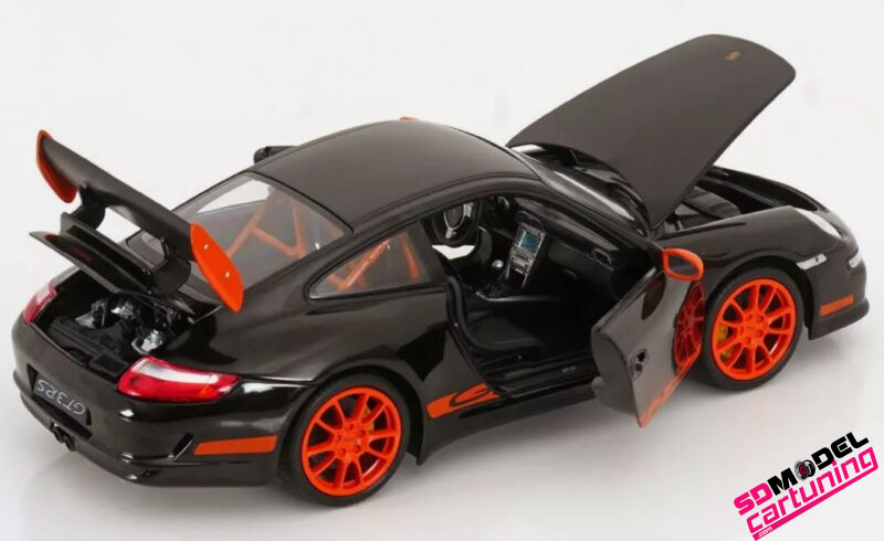 1:18 Porsche 911 997 GT3 RS - 2007  - Zwart / Oranje - Imagen 4