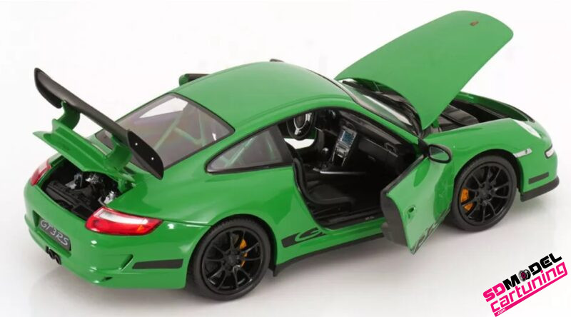 1:18 Porsche 911 997 GT3 RS - 2007  - Groen / Zwart - Imagen 4