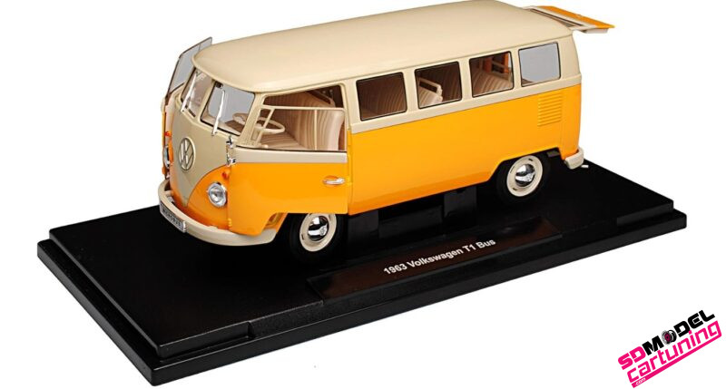 1:18 Volkswagen Bulli T1 bus - 1963 - Geel/Wit - immagine 3