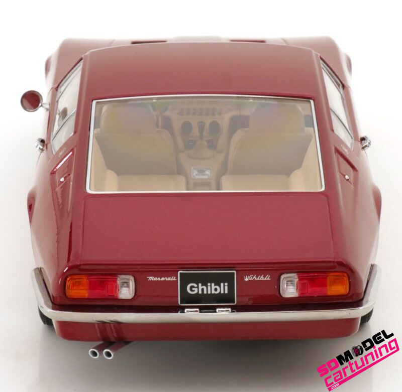 1:18 Maserati Ghibli Coupe - 1969 - Rood Metallic - Afbeelding 5