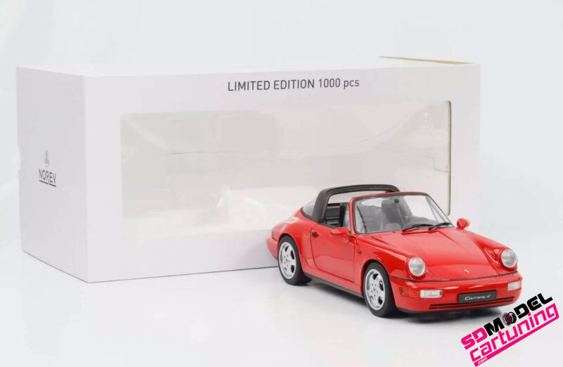 1:18 Porsche 911 964 Carrera 4 Targa - 1990 - Rojo - Edición limitada