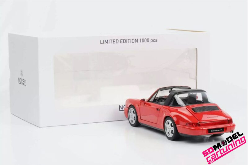 1:18 Porsche 911 964 Carrera 4 Targa - 1990 - Rood - Gelimiteerde Editie - Imagen 3