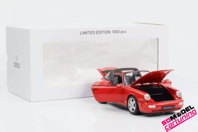 1:18 Porsche 911 964 Carrera 4 Targa - 1990 - Rood - Gelimiteerde Editie - Imagen 4