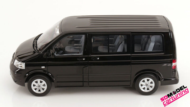 1:18 Volkswagen T5 Multivan - 2003 - Zwart - Imagen 4