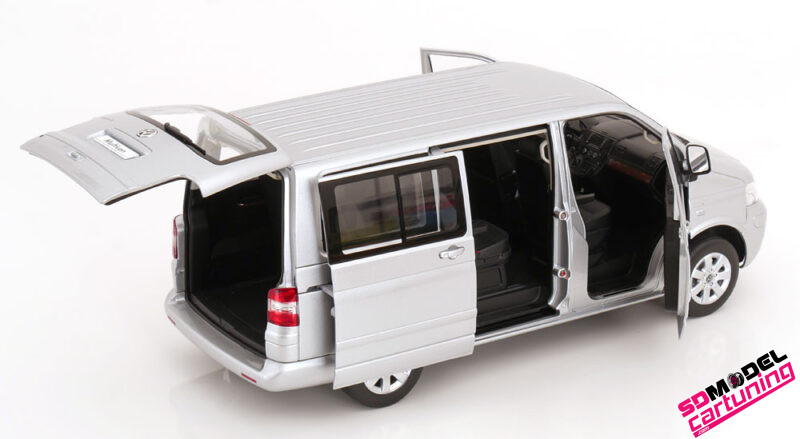 1:18 Volkswagen T5 Multivan - 2003 - Zilver - Afbeelding 2