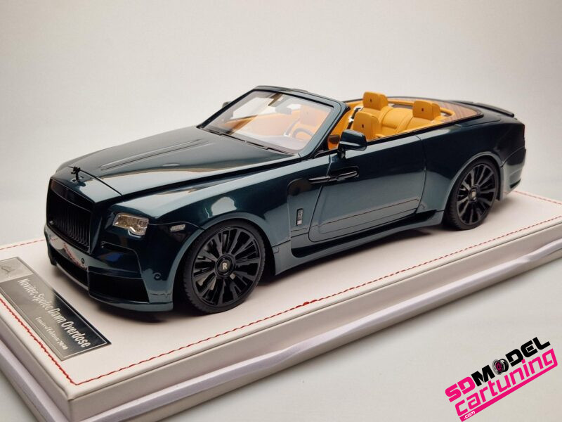 1:18 Rolls Royce Novitec Spofec Dawn Overdose - Verde/Nero - Include scatola di esposizione + piastra di base di lusso