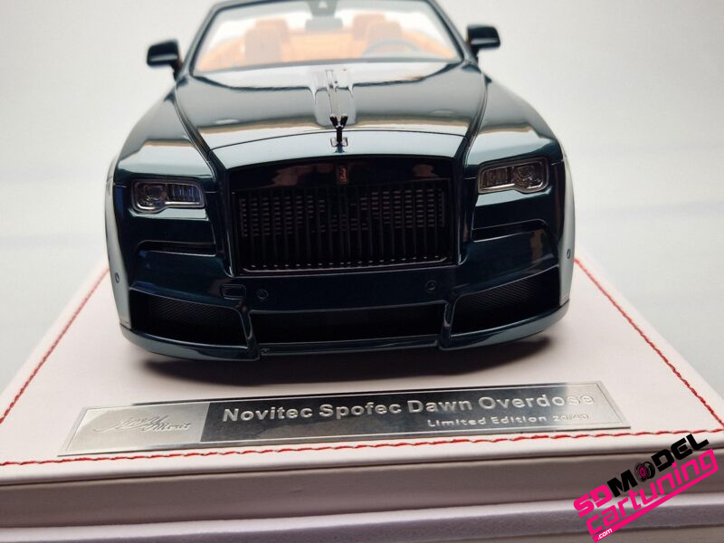 1:18 Rolls Royce Novitec Spofec Dawn Overdose - Groen/Zwart - Inclusief vitrinebox + Luxe Grondplaat - immagine 12