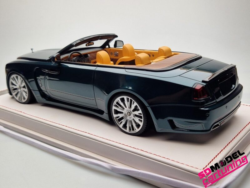 1:18 Rolls Royce Novitec Spofec Dawn Overdose - Groen/Zilver - Inclusief vitrinebox + Luxe grondplaat - Afbeelding 5