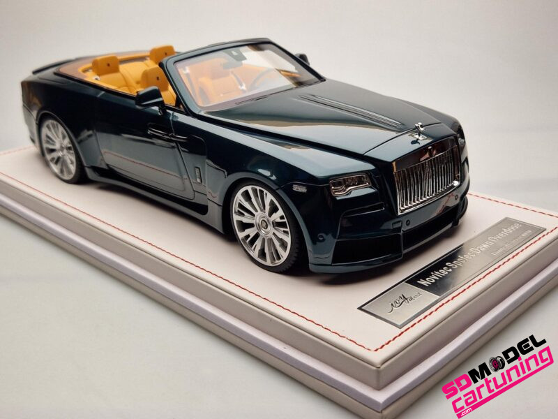 1:18 Rolls Royce Novitec Spofec Dawn Overdose - Groen/Zilver - Inclusief vitrinebox + Luxe grondplaat - Afbeelding 8