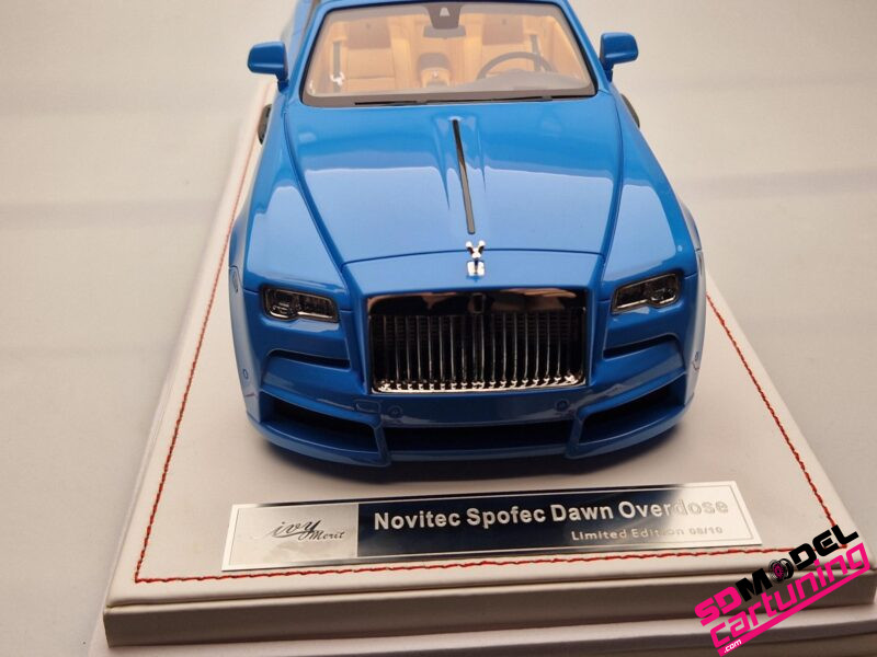 1:18 Rolls Royce Novitec Spofec Dawn Overdose - Blauw/Zilver - Inclusief vitrinebox + Luxe Grondplaat - immagine 3