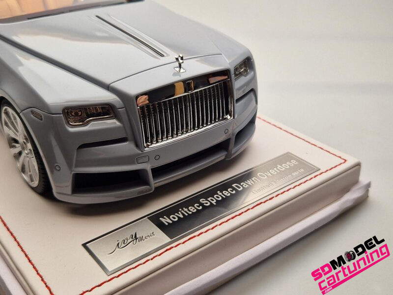 1:18 Rolls Royce Novitec Spofec Dawn Overdose - Grijs/Zilver - Inclusief vitrinebox + Luxe Grondplaat - immagine 7