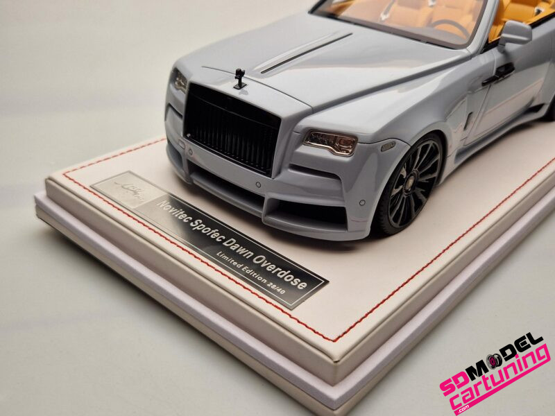 1:18 Rolls Royce Novitec Spofec Dawn Overdose - Grijs/Zwart - Inclusief Luxe vitrinebox + Grondplaat - immagine 2