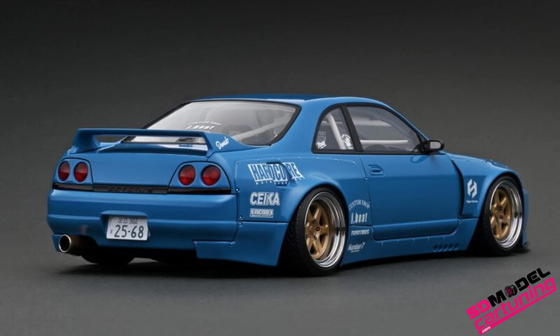 1:18 Nissan Pandem R33 GT-R - Blauw - Inclusief luxe grondplaat - Afbeelding 2