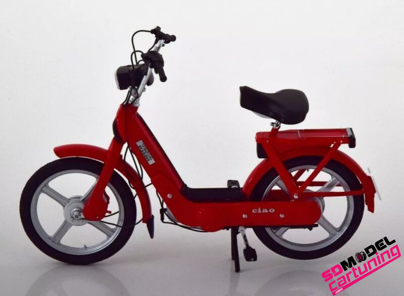 1:10 Vespa Paggio Ciao Bromfiets - Rood - Afbeelding 3