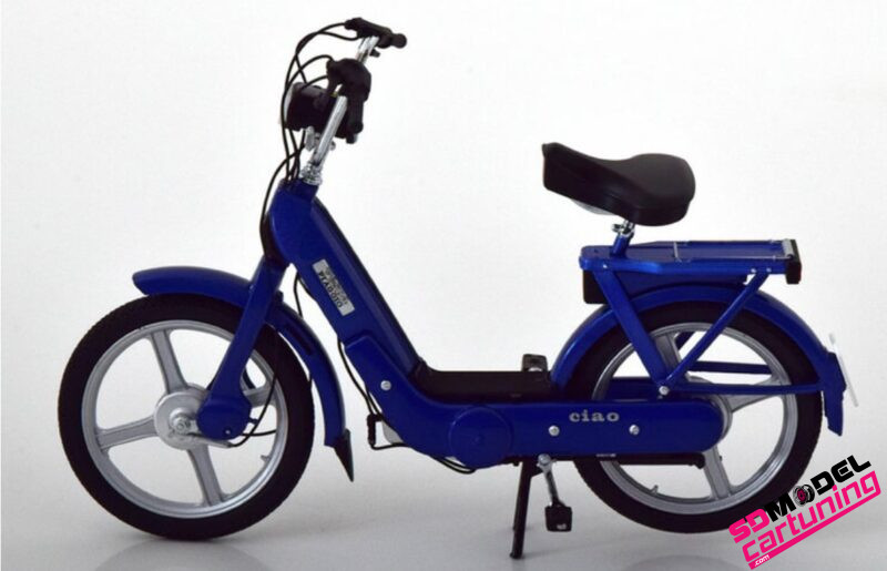 1:10 Vespa Piaggio Ciao Bromfiets - Blauw Metallic - Afbeelding 3