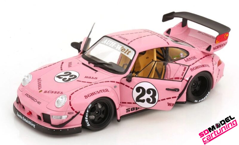 1:18 Porsche 911 - 993  RWB Bodykit Sopranos #23 - 2020 - Roze - Afbeelding 4