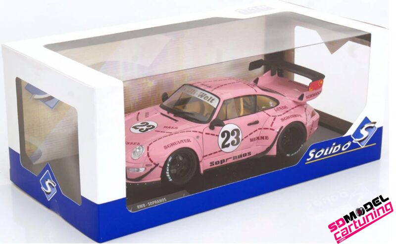 1:18 Porsche 911 - 993  RWB Bodykit Sopranos #23 - 2020 - Roze - Afbeelding 6