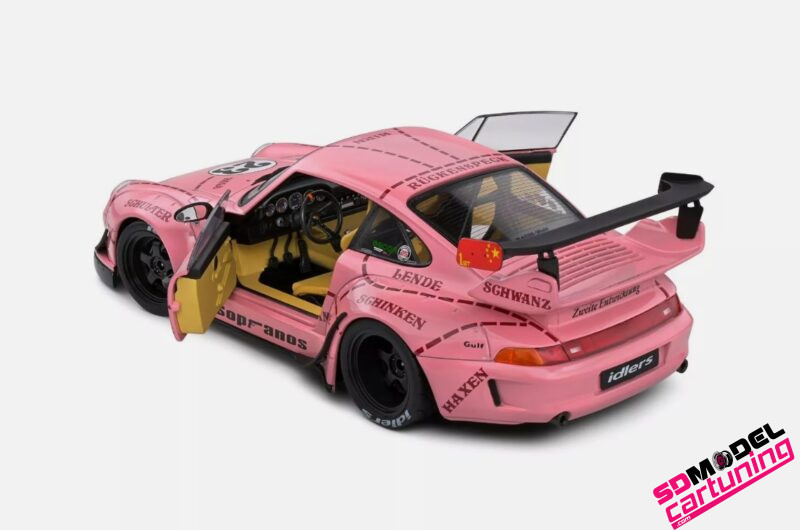 1:18 Porsche 911 - 993  RWB Bodykit Sopranos #23 - 2020 - Roze - Afbeelding 3