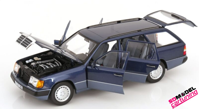 1:18 Mercedes Benz S124 300 TD - Blauw metallic – Image 3