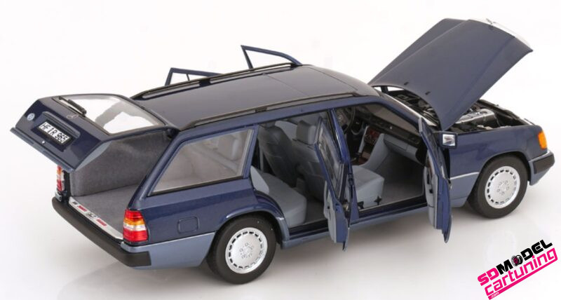 1:18 Mercedes Benz S124 300 TD - Blauw metallic – Image 4