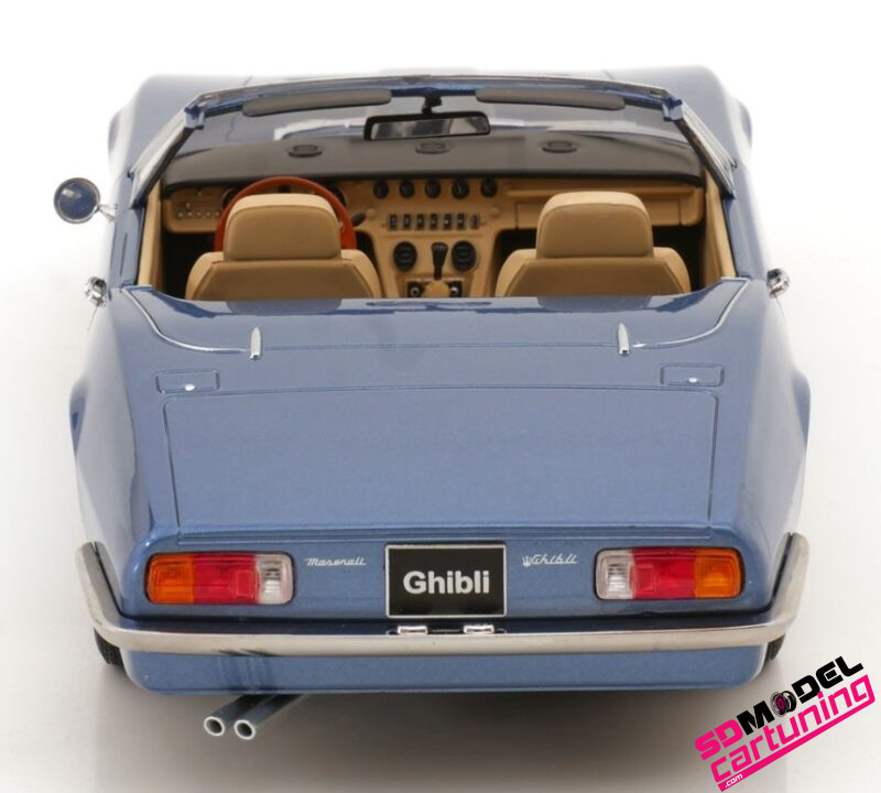 1:18 Maserati Ghibli Spyder - 1970 - Lichtblauw Metallic - Afbeelding 6