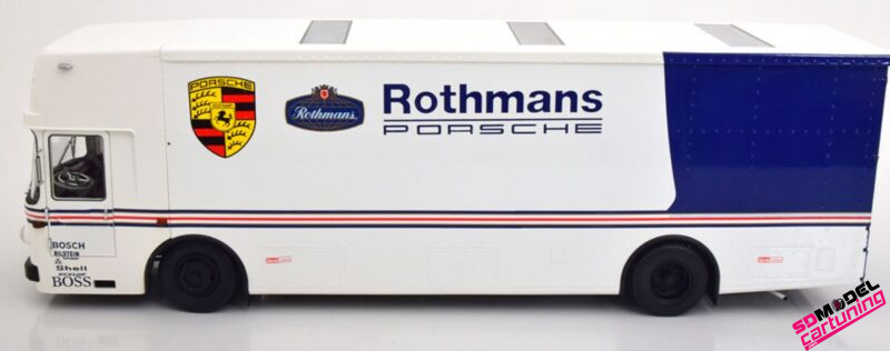 1:18 Mercedes O317 Porsche Renntransporter Rothmans – Image 3