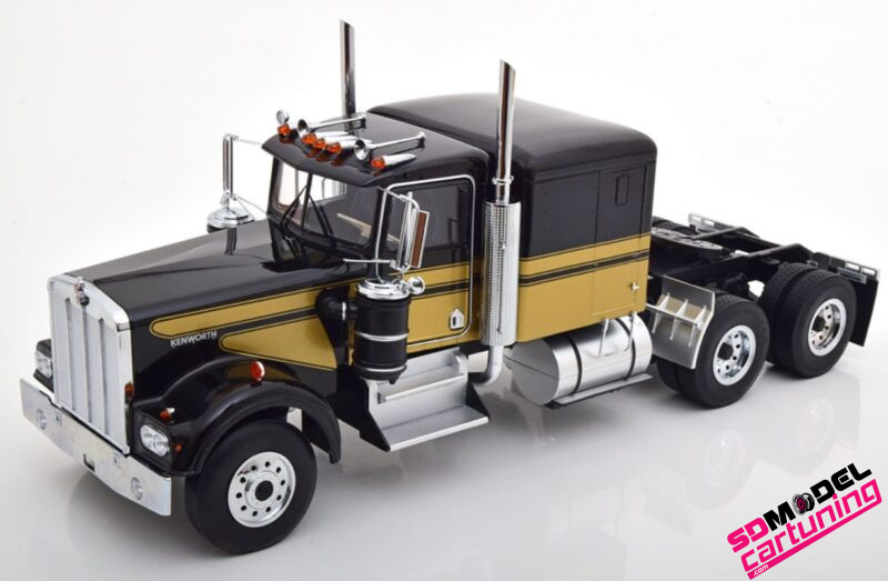 1:18 Truck Kenworth W900 - Zwart/Goud - Inclusief Semi Trailer - Smokey And The Bandit Film – Image 2