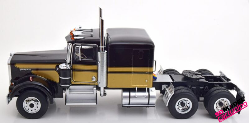 1:18 Truck Kenworth W900 - Zwart/Goud - Inclusief Semi Trailer - Smokey And The Bandit Film – Image 4