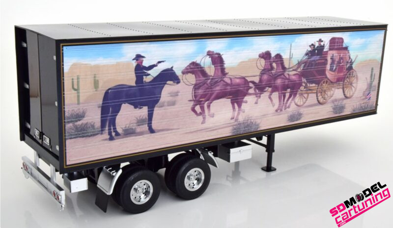 1:18 Semi Trailer - Zwart - immagine 2