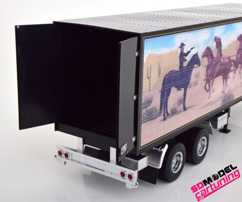 1:18 Truck Kenworth W900 - Zwart/Goud - Inclusief Semi Trailer - Smokey And The Bandit Film – Image 8